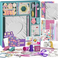 DIY Journal Kit 150 PCS Gifts for Girls 8 - 13 Birthday Gifts Art Scrapbook