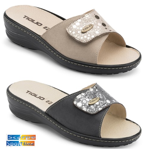 PANTOFOLE CIABATTE DONNA TIGLIO 2700 BEIGE GRIGIO PLANTARE ESTRAIBILE | eBay