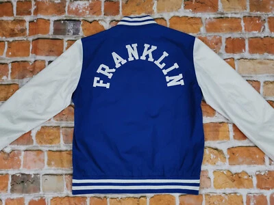 Franklin Y Marshall VARSITY Béisbol Chaqueta Azul Blanco Vintage Gr: XXL Tip Top - Imagen 1 de 4