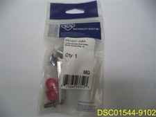 Qty 5: T S 001637-45 Chrome Plated Lever Handles with Red Index and Screw