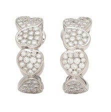1.68ct Natural Round Diamond 14K White Gold Anniversary Wedding Hoops Earrings