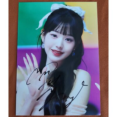 IVE Jang Won Young Autographed Signed Photo Autographs K-POP 5*7