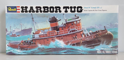Revell Harbor Tug Boat Over 9'' Long 1979 Plastic Model Kit 5001, New Sealed