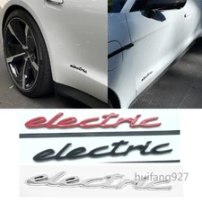 ABS 3D Car Rear Trunk Fender Side Body Emblem Badge Electric Sticker Nameplate