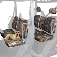 Camo UTV Front &Rear Bench Seat Cover for Polaris Ranger Crew XP 1000 2017-2021