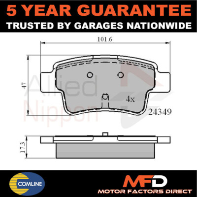 Fits Vauxhall Corsa 2006- + Other Models Allied Nippon Rear Brake Pads Set