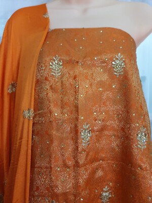 SALWAR KAMEEZ PAKISTANISCHER BOLLYWOOD PARTY 3-teiliger ANZUG NEU INDISCH UNBESTICKT