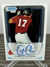 2011 GARIN CECCHINI 1st Bowman Chrome Prospect Autograph #BCP107 Auto Red Sox