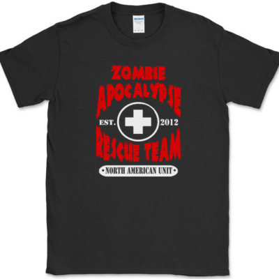 Zombie Apocalypse Rescue Team T-Shirt Funny TWD Horror TV Show Novelty Tee