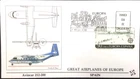 SPAIN AVIOCAR 212-200 GREAT AIRPLANES OF EUROPE 1988 FLEETWOOD CACHET FDC UNADD