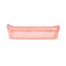 MUJI Nylon mesh pen case with gusset Width 18.5 x Height 5 x Gusset 4 cm pink