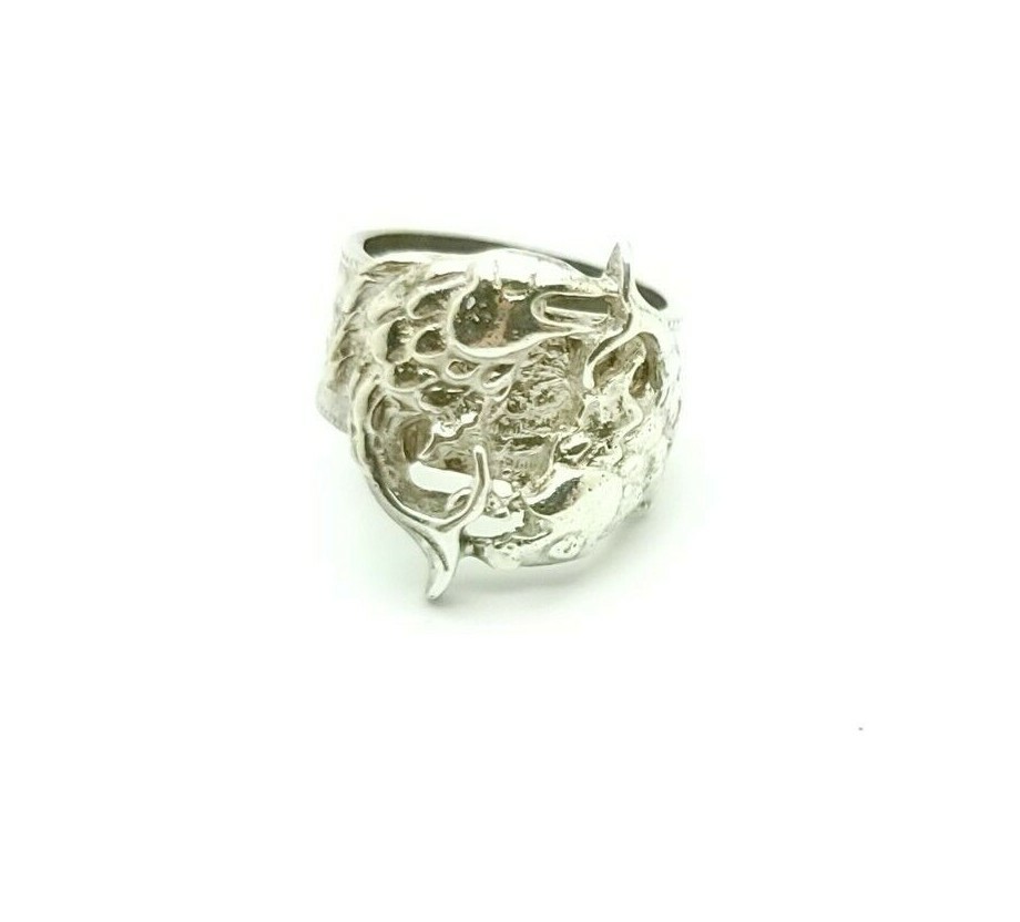 Fine Sterling Silver Dainty Pisces Zodiac Rope Ring With Aquamarine Gemstone