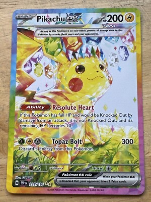 Pikachu ex - 238/191 - SIR Ultra Rare - Surging Sparks - NM Pikachu ex - 238/191 - SIR Ultra Rare - Surging Sparks - NM