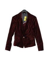Maeve Women's Blazer Uk 8 Purple Cotton With Elastane, Viscose Overcoat