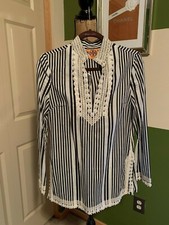 NWT Tory Burch Beaded Striped Newell Tunic sz 2