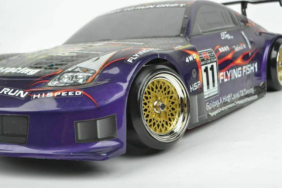 4Pcs Drift Tires&Wheels 12mm Hex for HPI HSP Tamiya 1:10 RC On Road Racing Car - Image 2 of 4