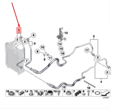 BMW X5 E70 ENGINE OIL COOLER HOSE PIPE INLET 17227576394 7576394 08-17