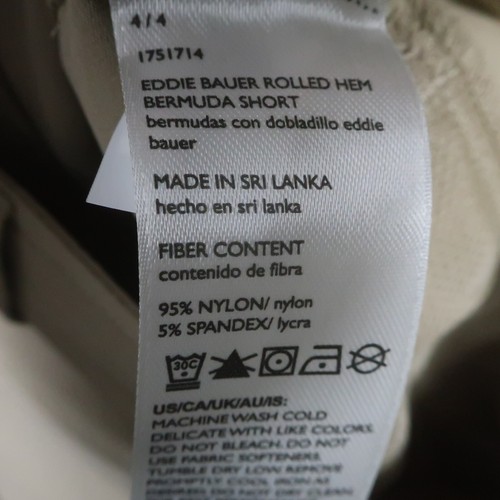 Eddie Bauer Women’s 4 Rolled Hem Bermuda Short Comfort Stretch UPF50 Beige NEW - 第 9/11 張圖片