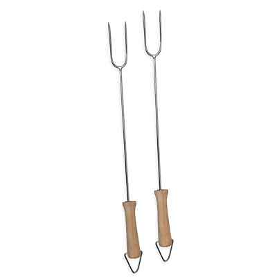 Gabeln: 43 cm Grillgabeln 2er Set, Edelstahl
