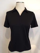 Nike Golf S 4/6 Black Short Sleeve V Neck Dri-fit Athletic Top