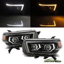 Fit 10-13 Toyota 4Runner PRO-Series Black Projector Headlights Replacement Pair