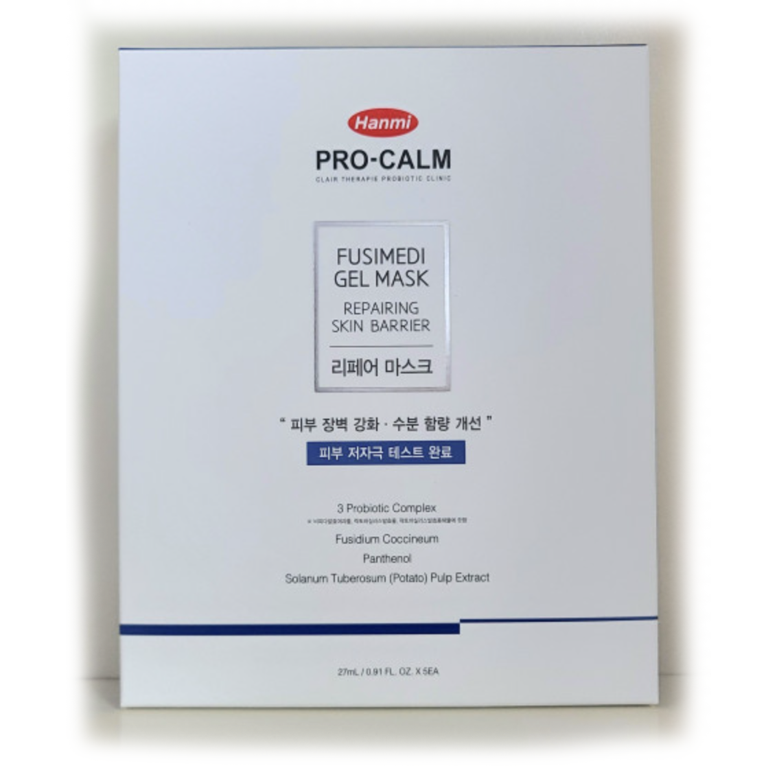 Pro Calm Gel Mask Pack 27ml x 5ea, Reparing Skin Barrer Mask Sheet