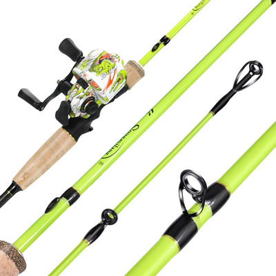 Sougayilang Spincast Reel and 2-Piece Fishing Rod Combo, 5.9-Foot Rod with Pre-S