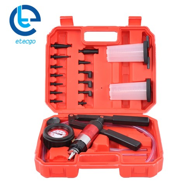#ad 23Pcs Hand Held Vacuum and Pressure Pump Tester Tool Brake Bleeder Kit Case $22.76