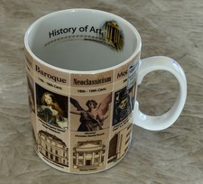 Taza de café Konitz Alemania Astronomía Historia del Arte Grecia Roma Barroco 16 OZ