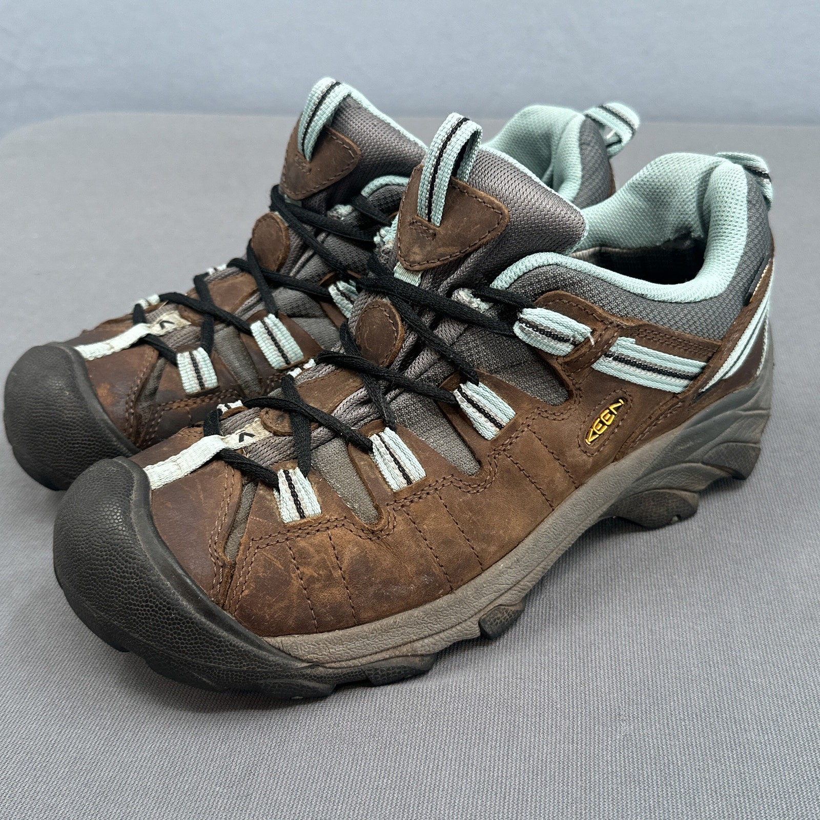 Scarpe da trekking Keen Targhee II donna taglia 10 pelle marrone trail impermeabili Gorpcore