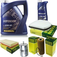 Mann Inspektionspaket 6L Mannol Defender 10W-40 FüR Mercedes-Benz C-Klasse