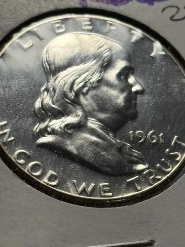 1961-P Franklin Half Dollar - Proof / .90% Silver / Full Bell Lines -
