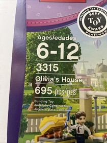2012 LEGO FRIENDS: Olivia's House (3315) New- Retired