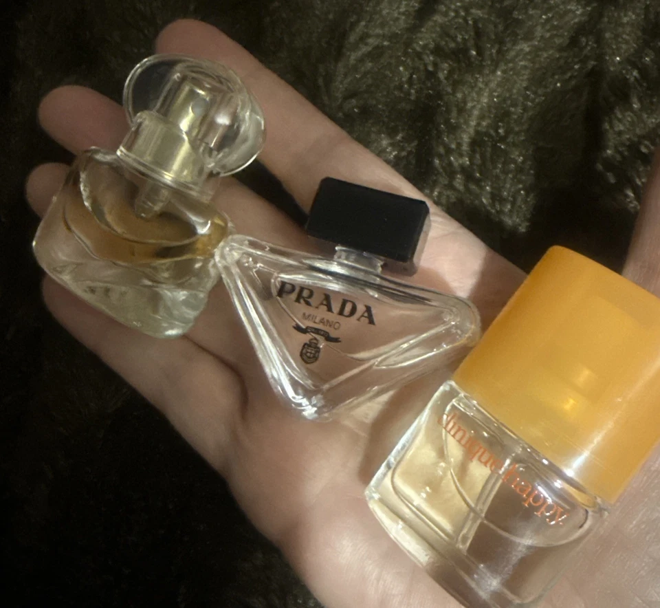 Perfume de gama alta 3 piezas conjunto miniatura PRADA,ESTEE LAUDER y CLINIQUE MINIS Foto 3 de 3