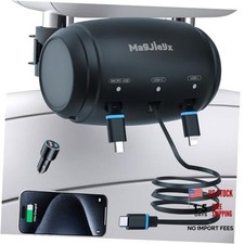 Multi Retractable Car Charger Station, Headrest 3 in Charging Box 38W Adapter