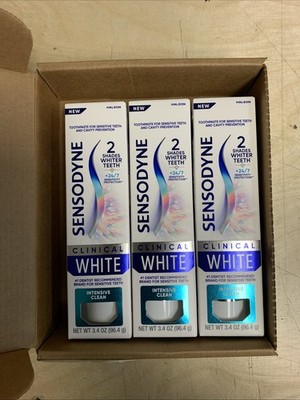 Sensodyne Clinical White Intensive Clean Toothpaste - 3.4oz (pack of 3)
