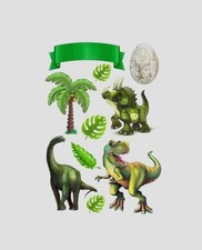 Dinosaurier T-Rex Essbar Tortenaufleger Torte Geburstag Zuckermasse +NAME
