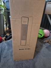 2200W Electric Heater for Large Room | Tower Heater with Flame Ambience & Remote