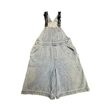 Tommy Hilfiger Denim Overalls Womens L Light Wash Vintage Cotton Streetwear Boho