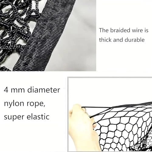 Stretchable Truck Bed Cargo Net 4x4–7x7 ft with Hooks for Buick Enclave Rear Sto Foto 4 de 4