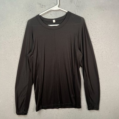 Uniqlo Heattech Womens Size Medium Long-Sleeve Black Shirt Polyester Blend