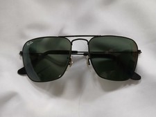 Vintage B&L Ray-Ban B&L Caravan Black Chrome Frames Green G-15 Lenses 52mm