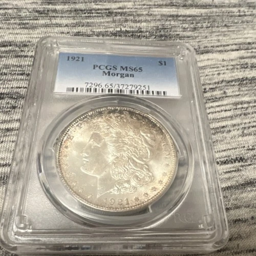Morgan Dollar 1921 Philadelphia $1 Silver Coin PCGS MS65 Uncirculated KM#110