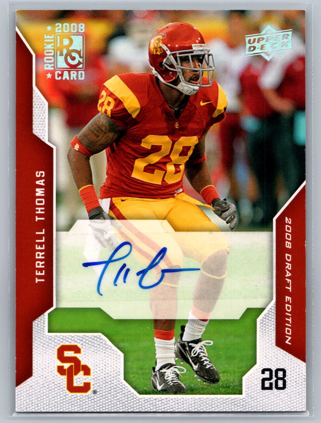 Terrell Thomas 2008 Upper Deck Draft Edition Autographs #94