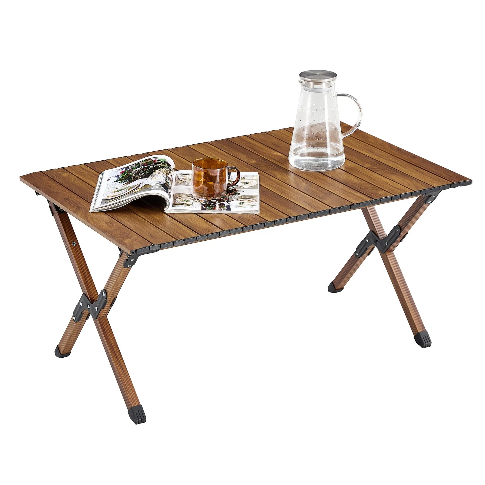 Folding Camp Table Lightweight Aluminum Roll Up Rectangular Picnic BBQ HCHI484609355615447044