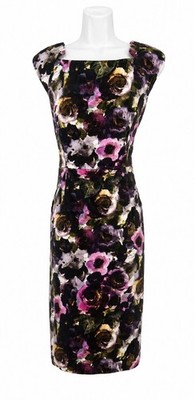 $495 MILLY Floral Print Cotton Sleeveless Sheath Dress Size 12