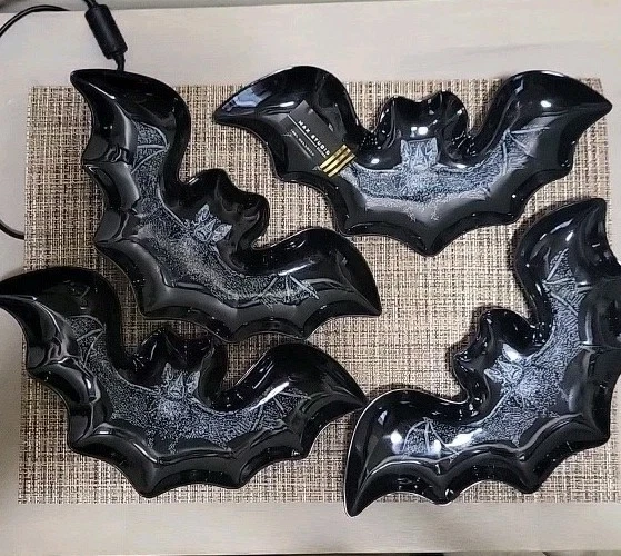 Melamine Halloween Bat Shaped Dish, Max Studio Home, Set of 4 - Brand New - Image 3 of 4