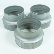 5" x 4" Galvanized Steel Round Duct Reducer Lot of 3
