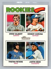 2026 Topps Heritage Rookies Gilbert, Corona, Peters, Dean RC #388