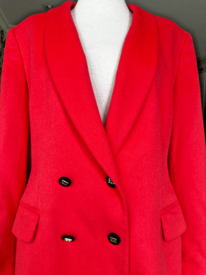 Escada Margaretha Ley Luxurious Angora Blend Fabric Jacket with Enamel Buttons